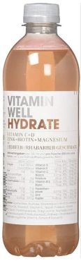 Vitamin Well Drink Hydrate Rhubarb Strawberry, 500ml